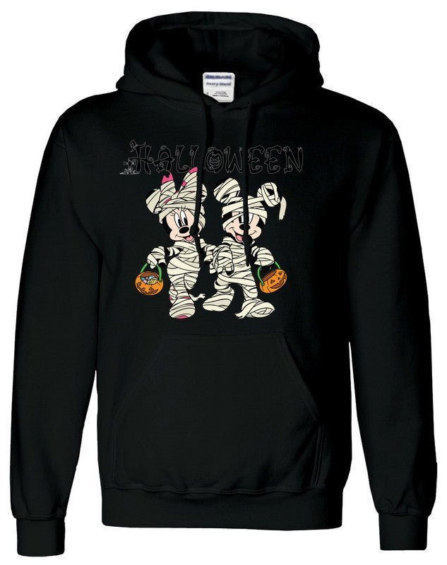 Halloween Mens Hoodie Disney Mickey Minnie Horror Pumpkin Kids Unisex Gift Hoody - TheMonkeyTees