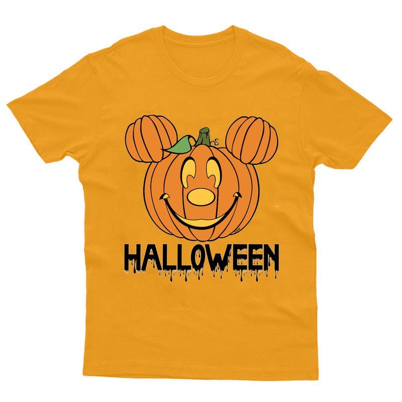 Disneyland Mickey Face Pumpkin Halloween Kids Tshirt Funny Horror Unisex Top Tee - TheMonkeyTees