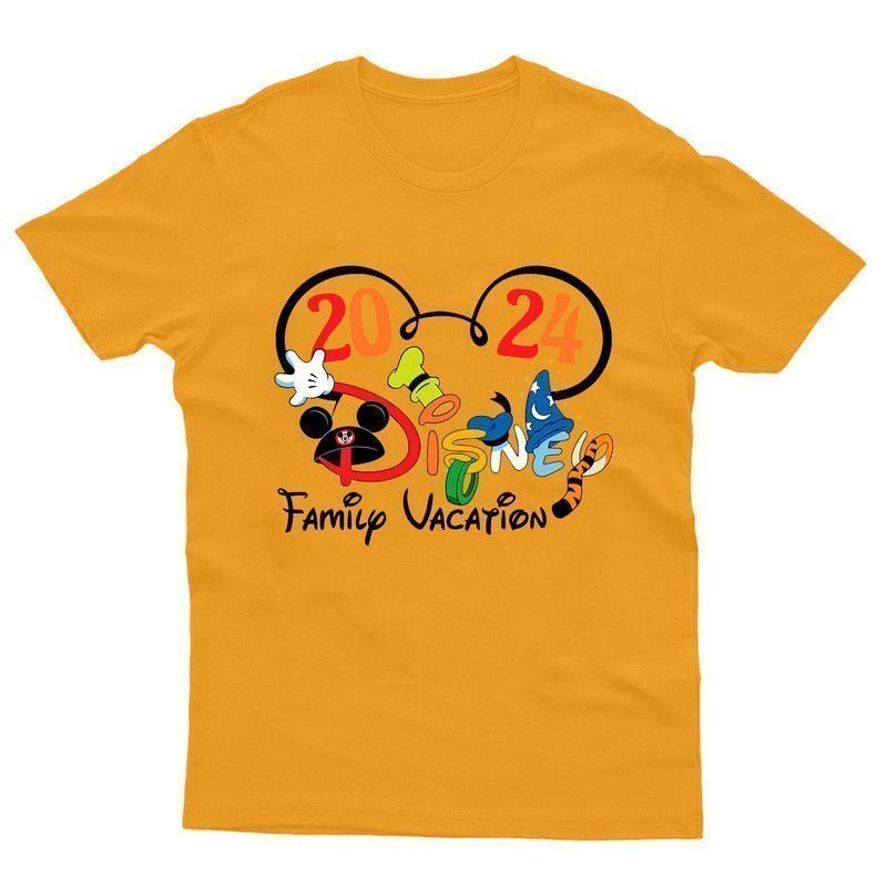 NEW Disneyland 2024 T-Shirt Mickey Minnie Personalised Family Trip Kids Tee - TheMonkeyTees