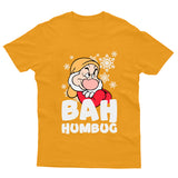 Bah Humbug Funny Christmas T-Shirt Xmas Costume Unisex Kids Boys Girls Tee Gift