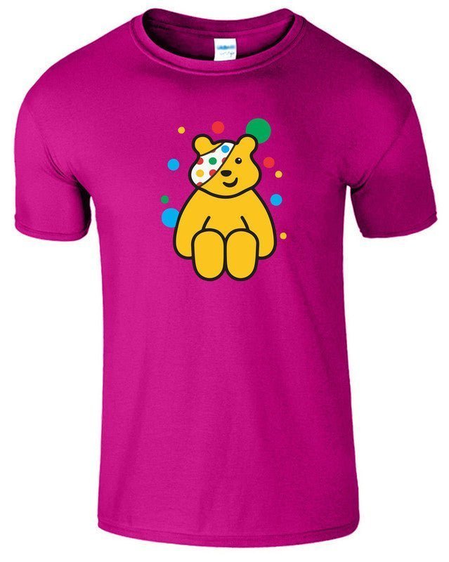 Pudsey Bear Kids T-Shirt Spotty Children In Need Funny Charity Girls Boys Tee - TheMonkeyTees