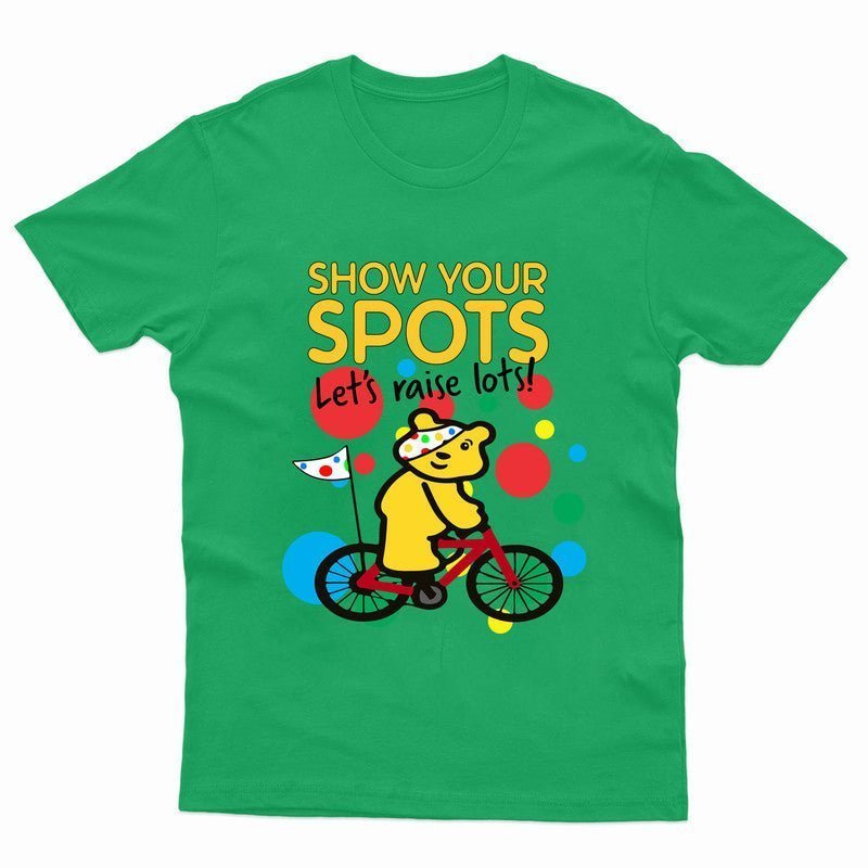 Pudsey Bear Spotty 2024 Kids T-Shirt Children In Need School Charity Gift Tee - TheMonkeyTees