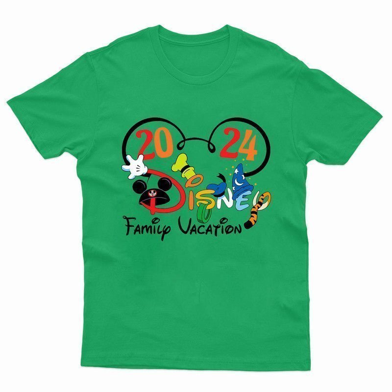 NEW Disneyland 2024 T-Shirt Mickey Minnie Personalised Family Trip Kids Tee - TheMonkeyTees