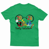 NEW Disneyland 2024 T-Shirt Mickey Minnie Personalised Family Trip Kids Tee - TheMonkeyTees