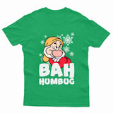 Bah Humbug Funny Christmas T-Shirt Xmas Costume Unisex Kids Boys Girls Tee Gift