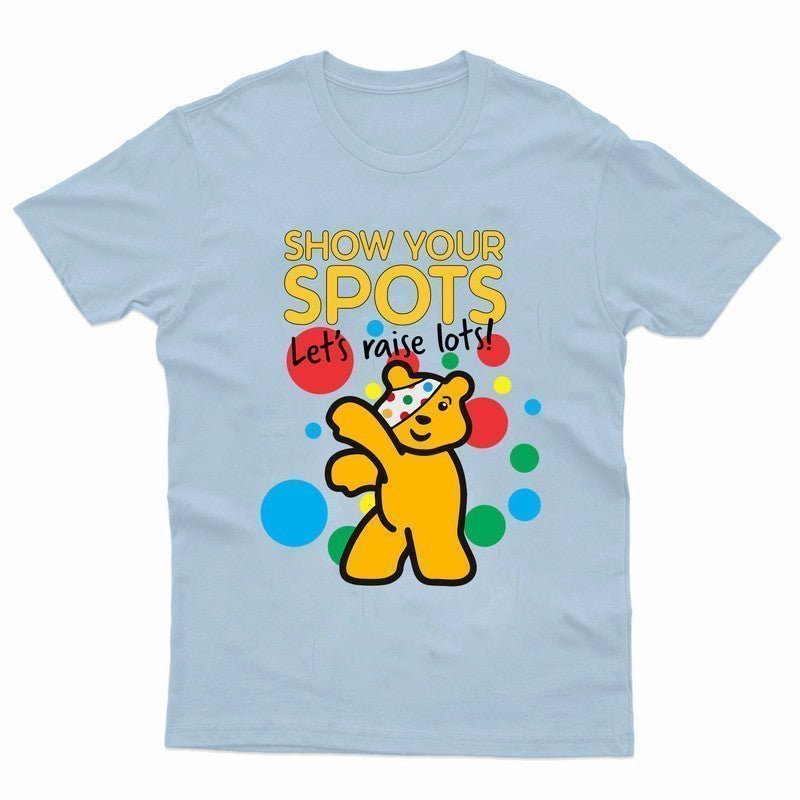 Pudsey Bear 2024 T-Shirt Spotty Day Raise a lot Children in Need Kids Tee Tshirt - TheMonkeyTees