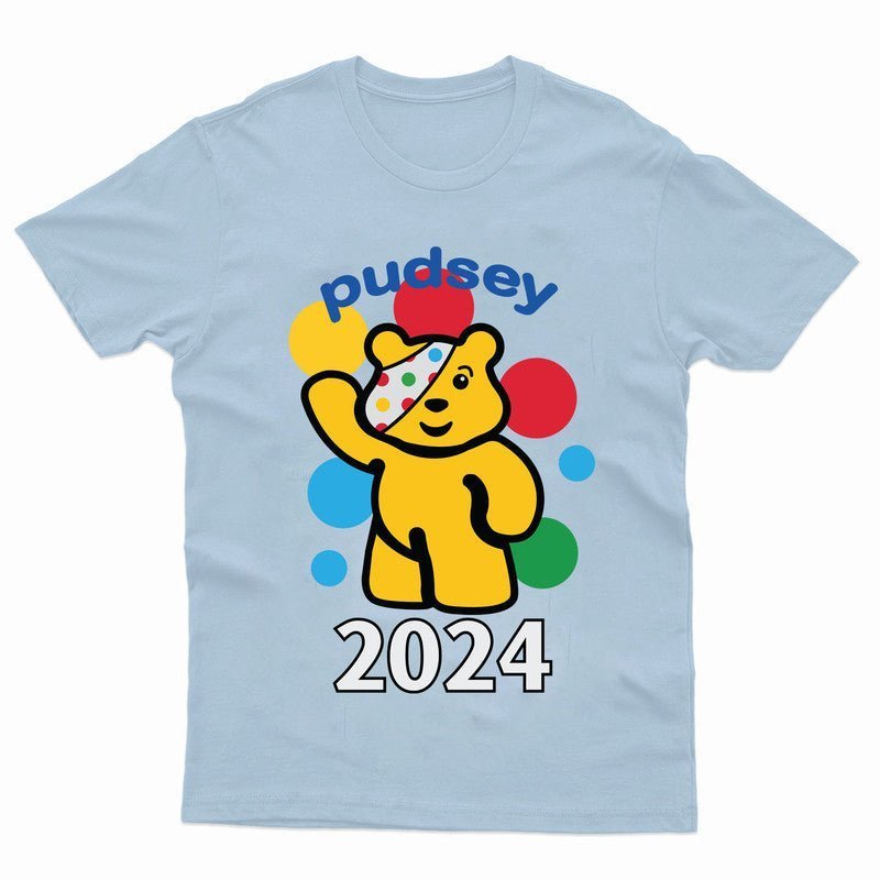 Spotty Pudsey Bear Kids T-Shirt Children In Need Dotty Spot Boys Girls Top Tee - TheMonkeyTees