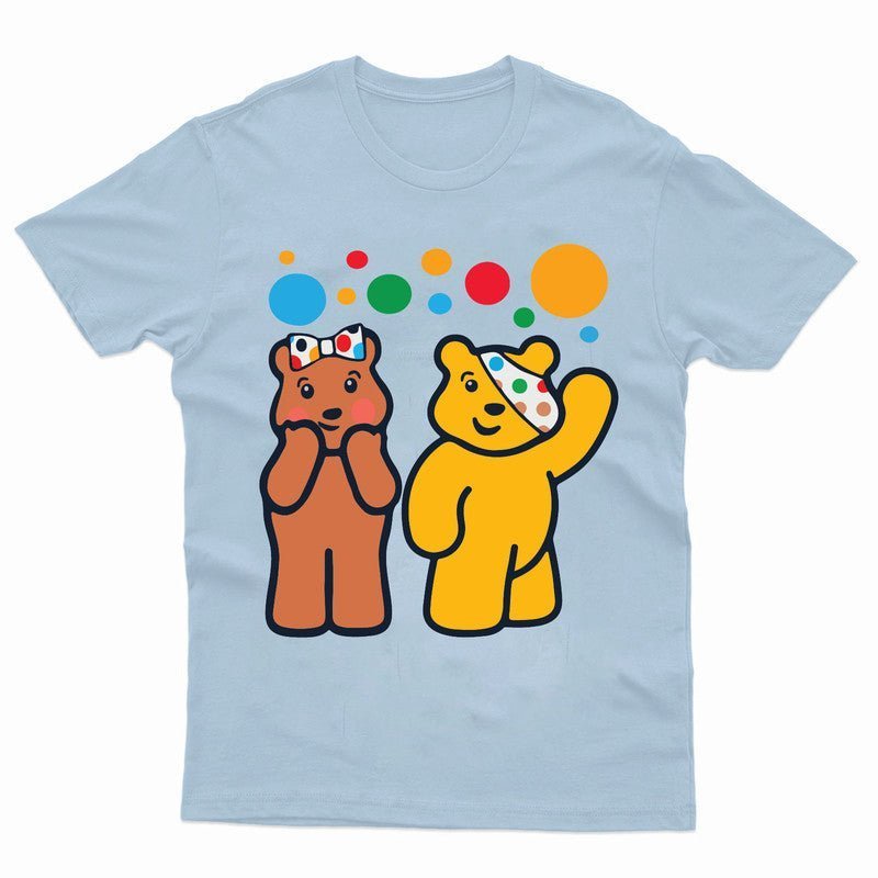 Spotty Day Kids T-Shirt Blush & Pudsey Bear Boys Girls Children In Need Tshirt - TheMonkeyTees