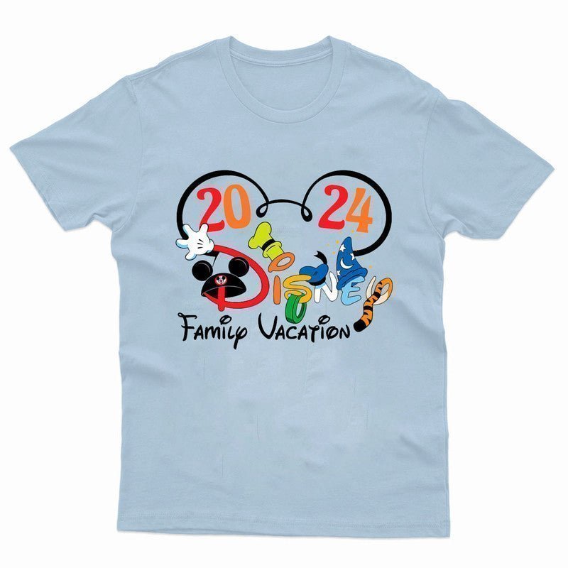 NEW Disneyland 2024 T-Shirt Mickey Minnie Personalised Family Trip Kids Tee - TheMonkeyTees