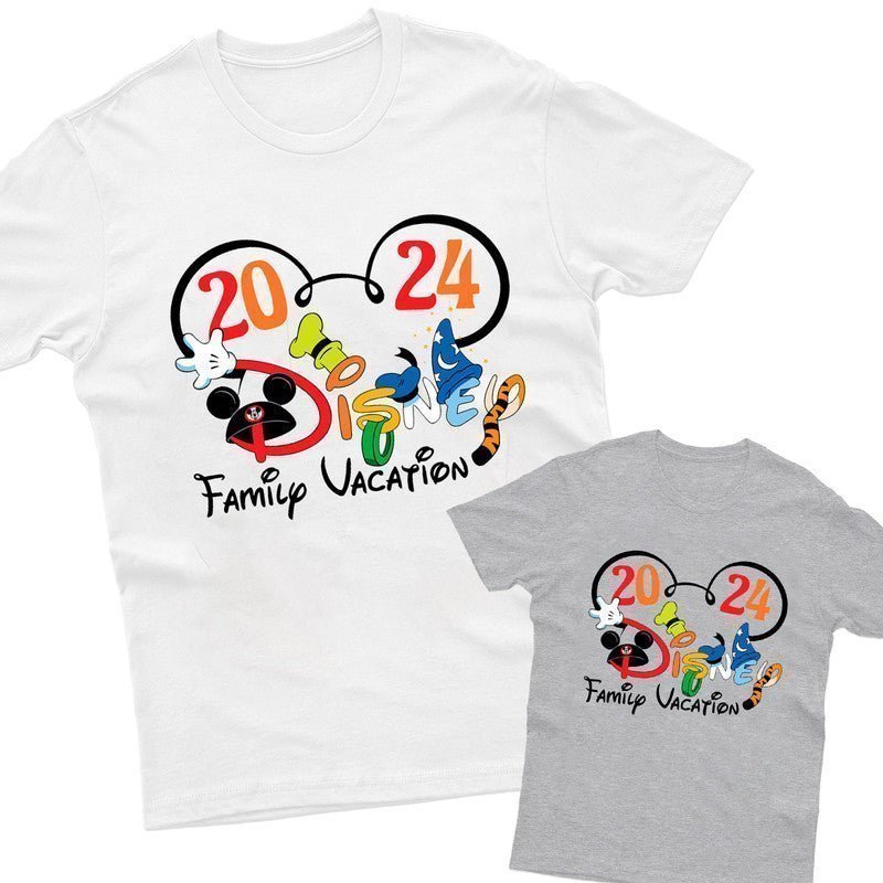 NEW Disneyland 2024 T-Shirt Mickey Minnie Personalised Family Trip Kids Tee - TheMonkeyTees