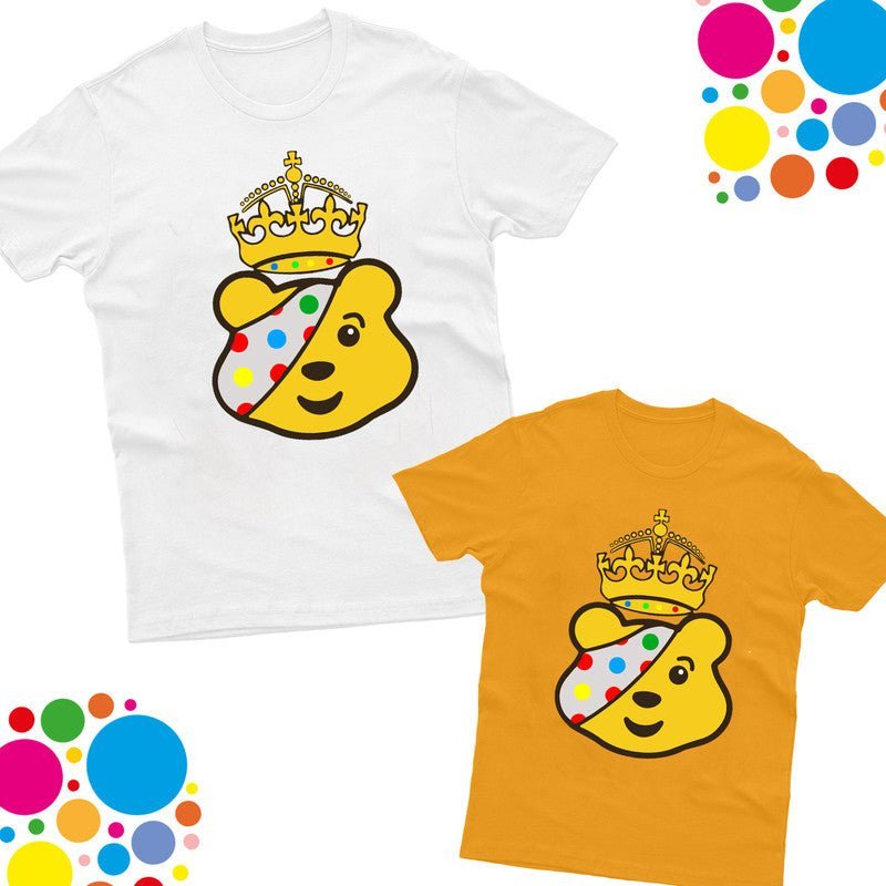 Children In Need Spotty Day 2024 King Pudsey Bear Boys Girls Kids School T Shirt - TheMonkeyTees