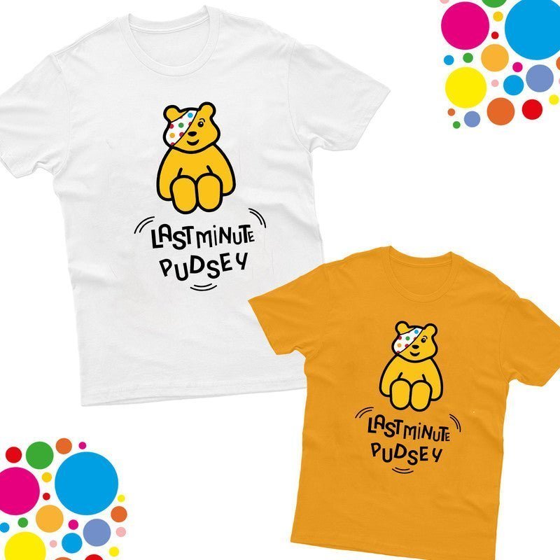 Pudsey Bear T-Shirt Spotty Day 2024 Last Minute Pudsey Kids Gift Top Tee Tshirt - TheMonkeyTees