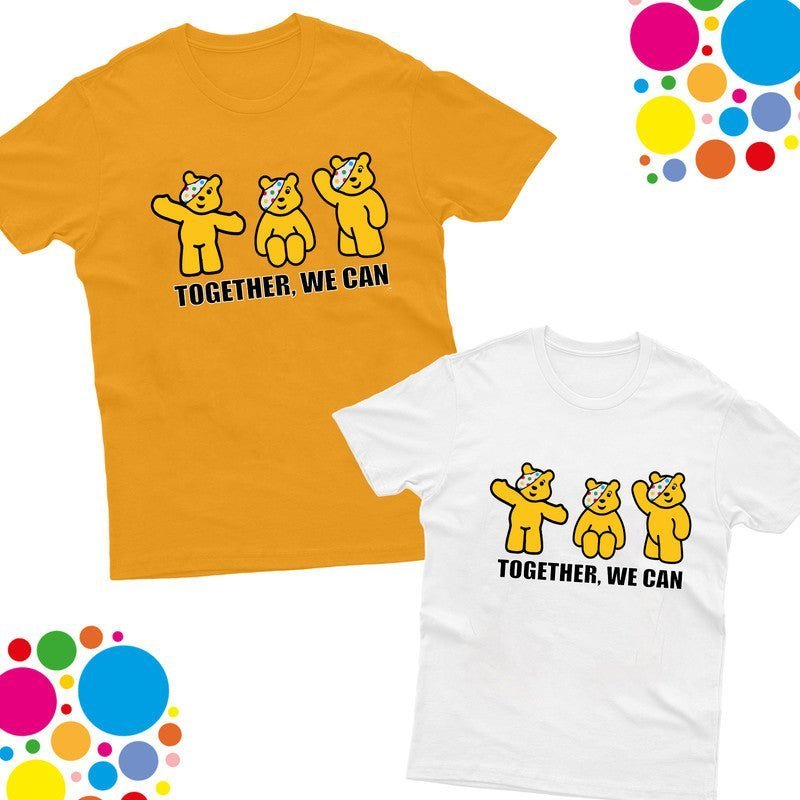 Together We Can Pudsey Bear T-Shirt Spotty Day 2024 Children In Need School Tee - TheMonkeyTees