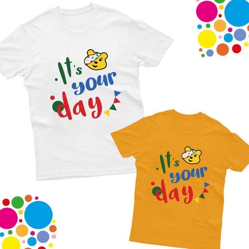 Pudsey Bear T-Shirt Its Your Day Spotty Day Kids 2024 Tee Children Gift Tshirt - TheMonkeyTees