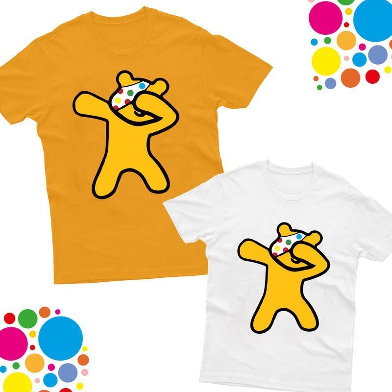 Spotty Day 2024 Kids T-Shirt Dubbing Pudsey Bear Children In Need School Top Tee - TheMonkeyTees