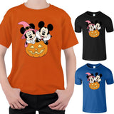 Disney Halloween Pumpkin Tshirt Funny Kids Horror Mickey Scary Unisex Gift Tee - TheMonkeyTees