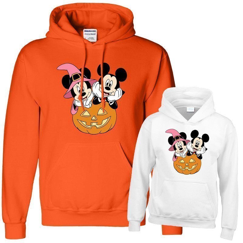 New Halloween Mens Kids Hoodie Mickey Minnie Disneyland Horror Women Top Hoody - TheMonkeyTees