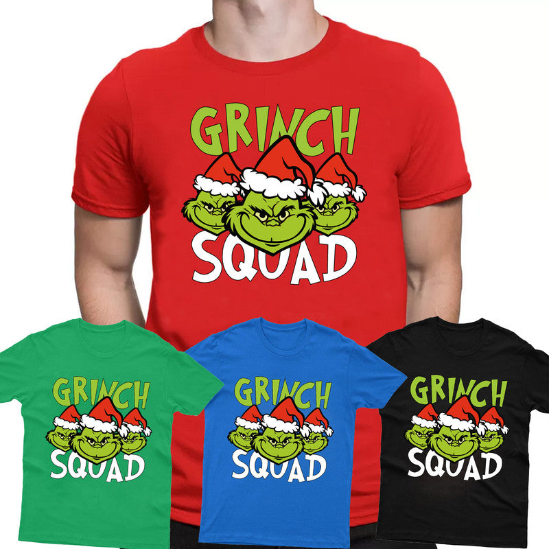 Grinch Squad Mens T Shirt Funny Christmas Xmas Festive Gift Novelty Top Tee