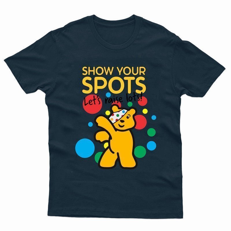 Pudsey Bear 2024 T-Shirt Spotty Day Raise a lot Children in Need Kids Tee Tshirt - TheMonkeyTees