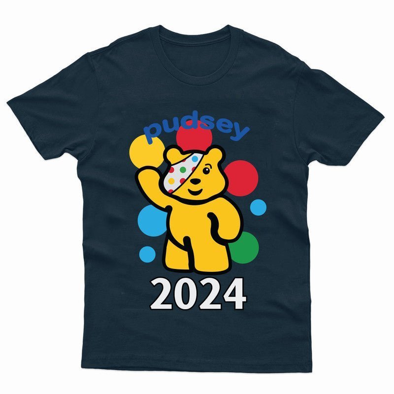 Spotty Pudsey Bear Kids T-Shirt Children In Need Dotty Spot Boys Girls Top Tee - TheMonkeyTees