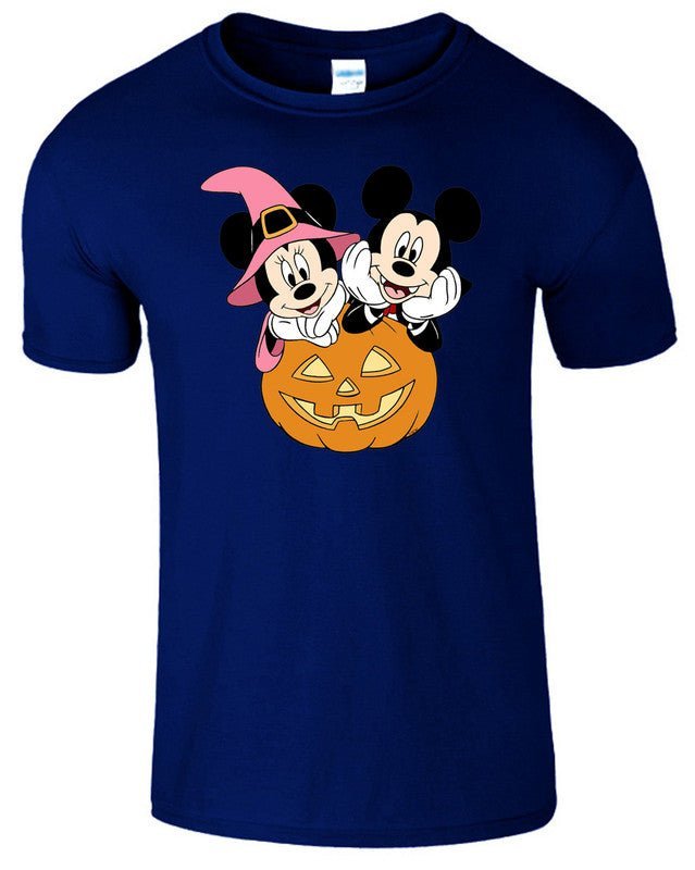 Disney Halloween Pumpkin Tshirt Funny Kids Horror Mickey Scary Unisex Gift Tee - TheMonkeyTees