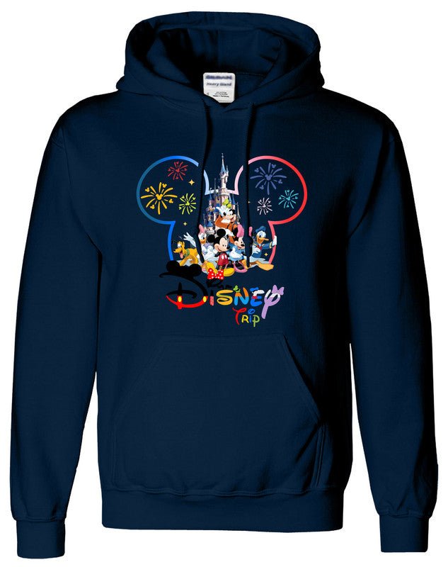 Disneyland Hoody 2024 Personalised Minnie Mickey Family Matching Pullover Hoodie Navy Blue 3XL