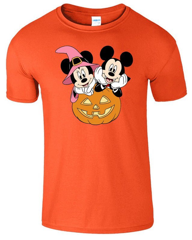 Disney Halloween Pumpkin Tshirt Funny Kids Horror Mickey Scary Unisex Gift Tee - TheMonkeyTees