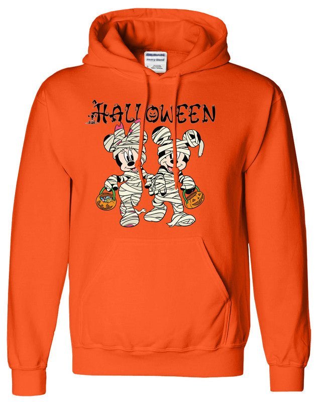 Halloween Mens Hoodie Disney Mickey Minnie Horror Pumpkin Kids Unisex Gift Hoody - TheMonkeyTees