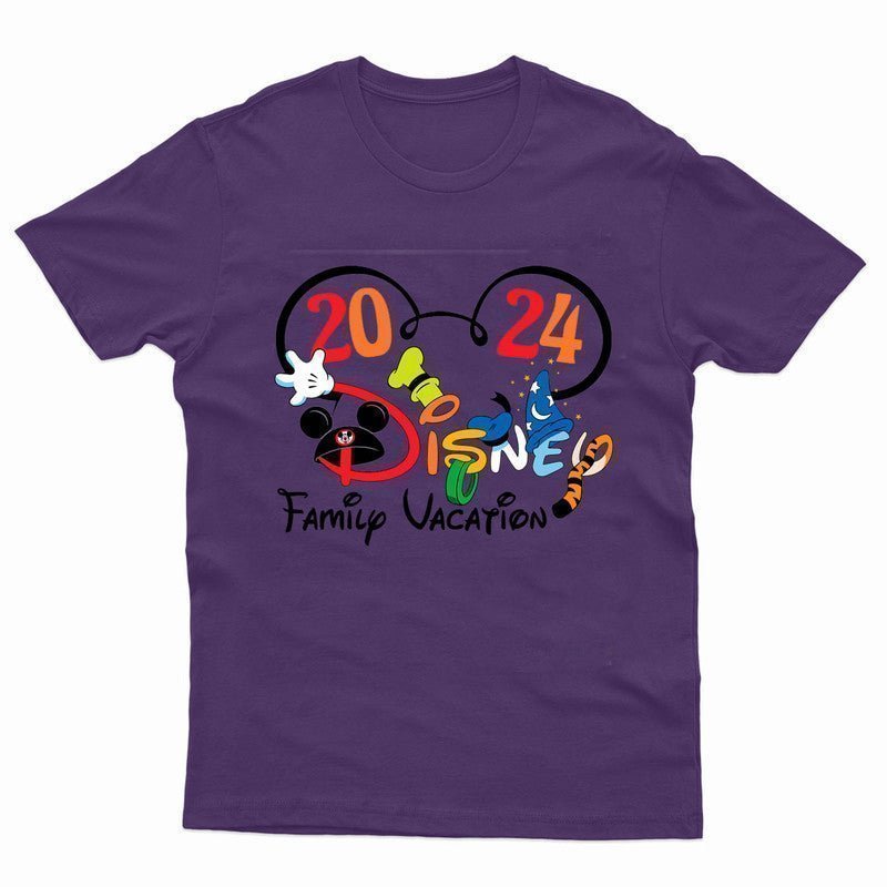 NEW Disneyland 2024 T-Shirt Mickey Minnie Personalised Family Trip Kids Tee - TheMonkeyTees