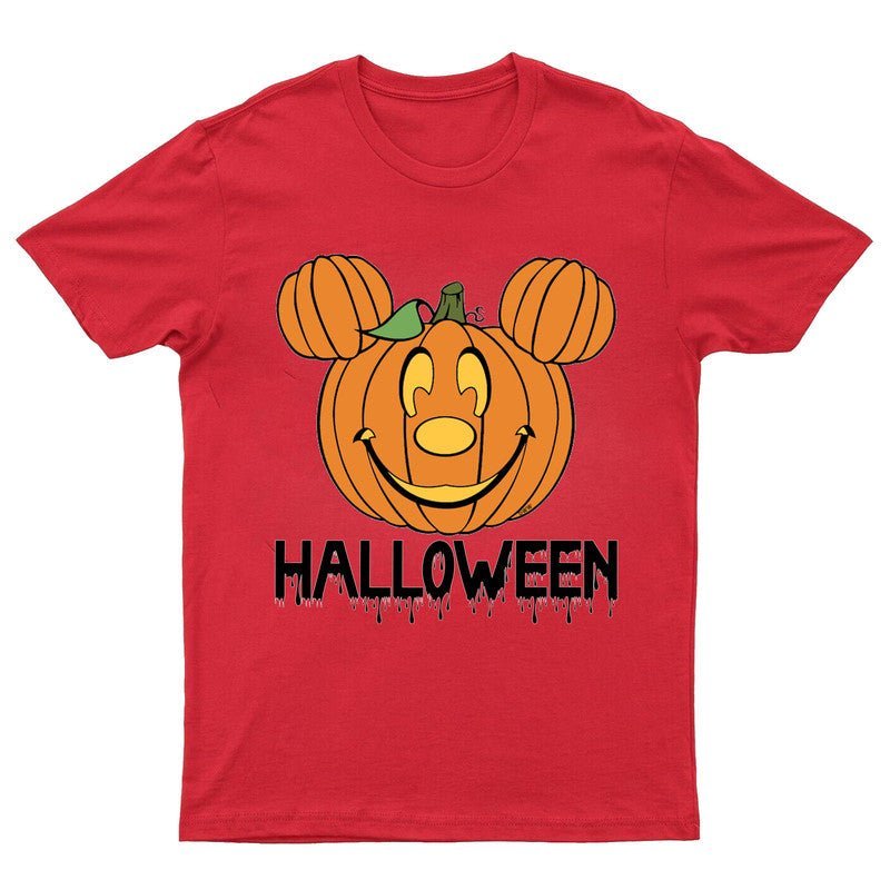 Disneyland Mickey Face Pumpkin Halloween Kids Tshirt Funny Horror Unisex Top Tee - TheMonkeyTees