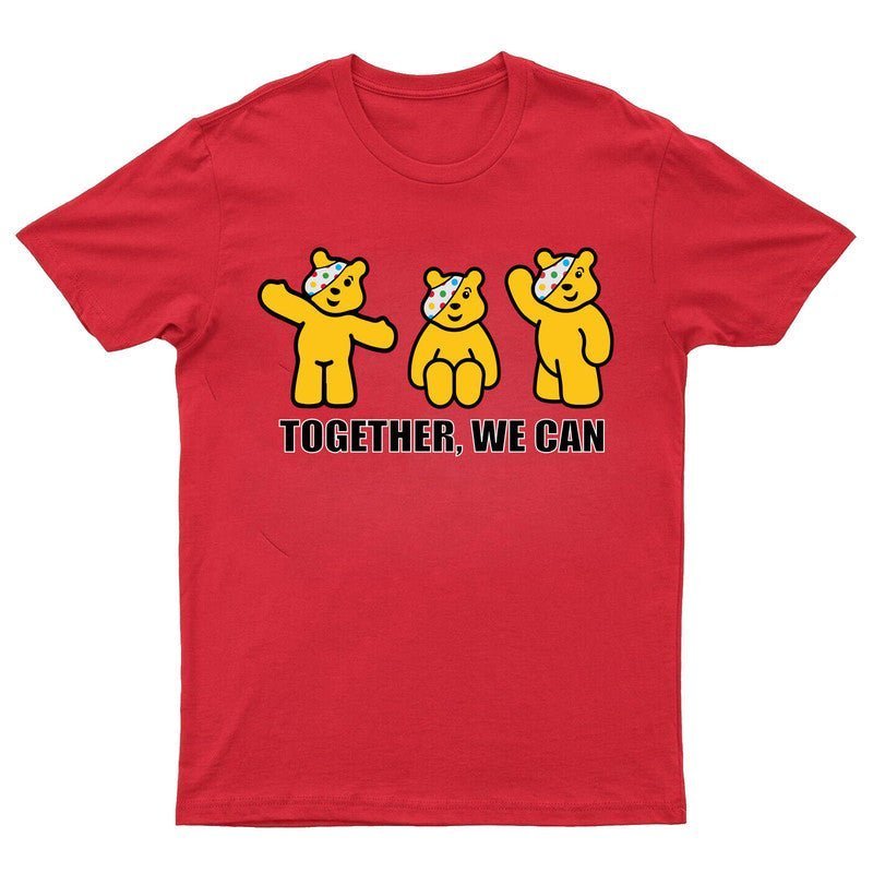 Together We Can Pudsey Bear T-Shirt Spotty Day 2024 Children In Need School Tee - TheMonkeyTees