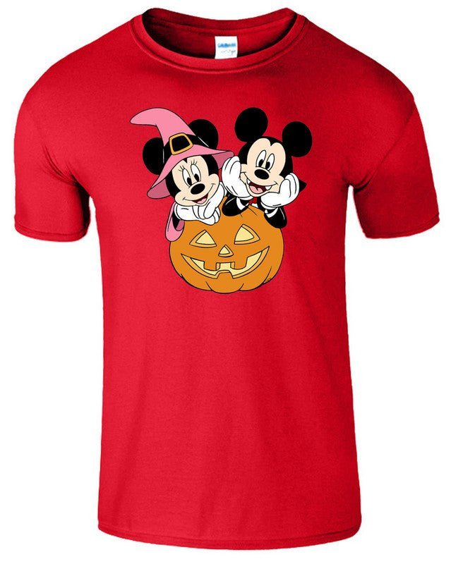 Disney Halloween Pumpkin Tshirt Funny Kids Horror Mickey Scary Unisex Gift Tee - TheMonkeyTees