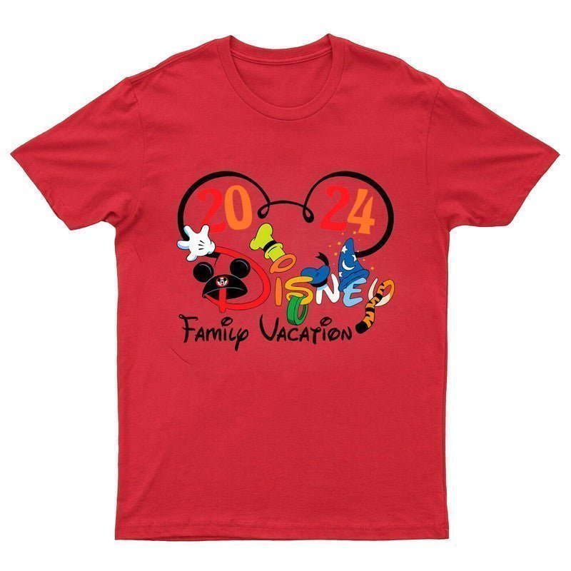 NEW Disneyland 2024 T-Shirt Mickey Minnie Personalised Family Trip Kids Tee - TheMonkeyTees