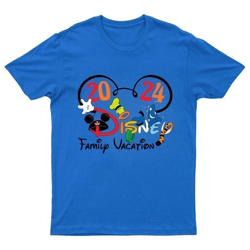 NEW Disneyland 2024 T-Shirt Mickey Minnie Personalised Family Trip Kids Tee - TheMonkeyTees