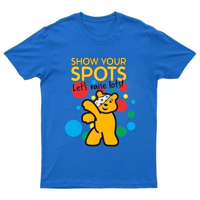 Pudsey Bear 2024 T-Shirt Spotty Day Raise a lot Children in Need Kids Tee Tshirt - TheMonkeyTees