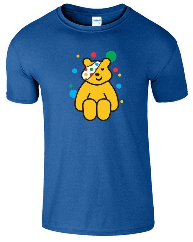 Pudsey Bear Kids T-Shirt Spotty Children In Need Funny Charity Girls Boys Tee - TheMonkeyTees