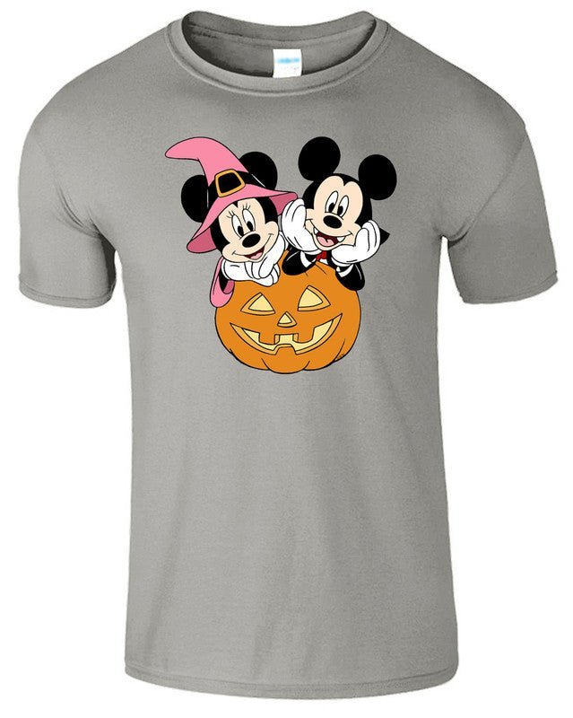 Disney Halloween Pumpkin Tshirt Funny Kids Horror Mickey Scary Unisex Gift Tee - TheMonkeyTees