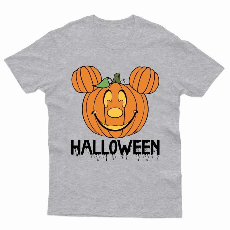 Disneyland Mickey Face Pumpkin Halloween Kids Tshirt Funny Horror Unisex Top Tee - TheMonkeyTees