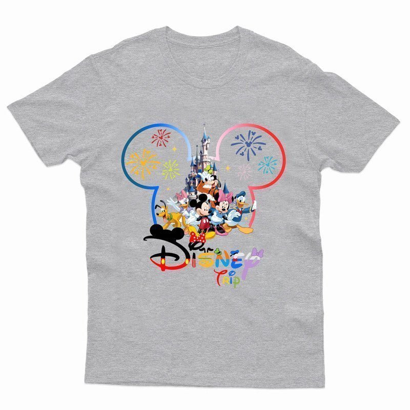 NEW Disneyland T-Shirt Personalised Family Trip 2024 Mickey Minnie Kids Tee - TheMonkeyTees