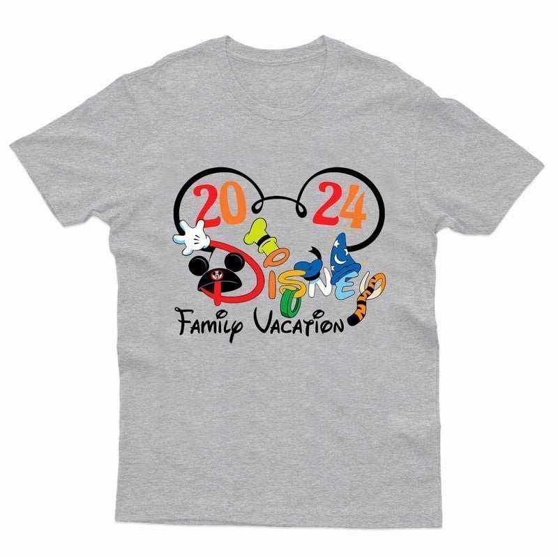 NEW Disneyland 2024 T-Shirt Mickey Minnie Personalised Family Trip Kids Tee - TheMonkeyTees