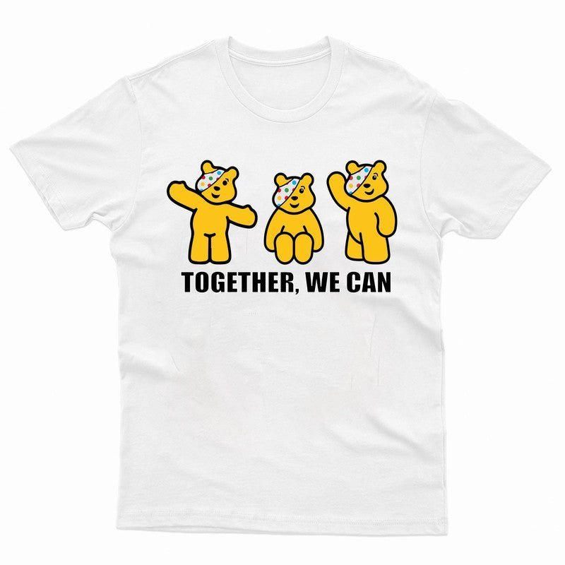 Together We Can Pudsey Bear T-Shirt Spotty Day 2024 Children In Need School Tee - TheMonkeyTees