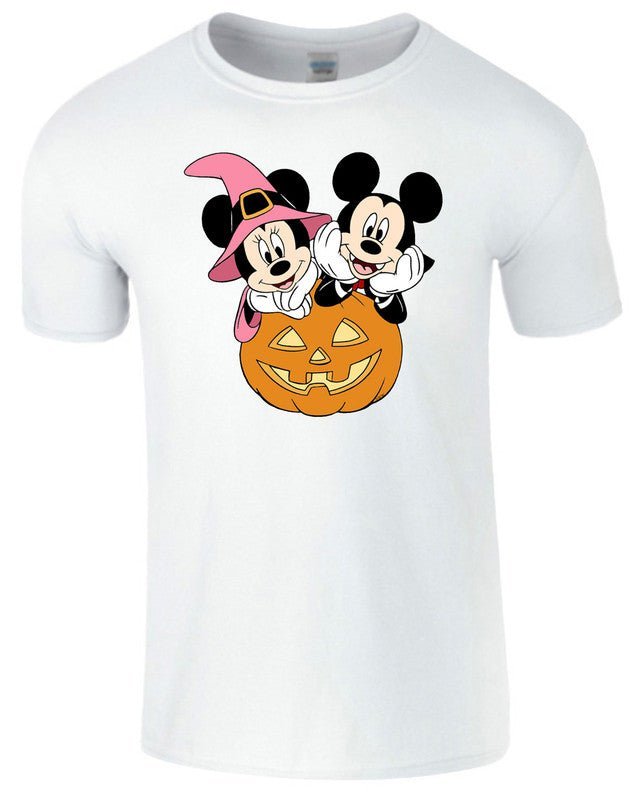 Disney Halloween Pumpkin Tshirt Funny Kids Horror Mickey Scary Unisex Gift Tee - TheMonkeyTees