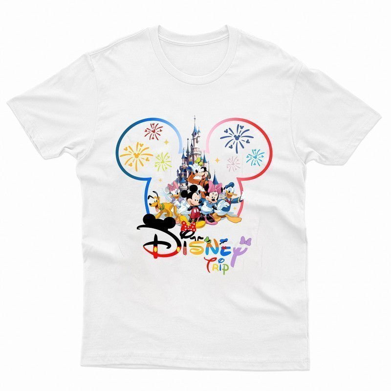 NEW Disneyland T-Shirt Personalised Family Trip 2024 Mickey Minnie Kids Tee - TheMonkeyTees