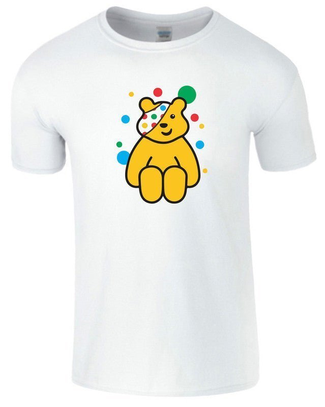 Pudsey Bear Kids T-Shirt Spotty Children In Need Funny Charity Girls Boys Tee - TheMonkeyTees