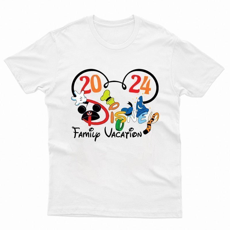 NEW Disneyland 2024 T-Shirt Mickey Minnie Personalised Family Trip Kids Tee - TheMonkeyTees