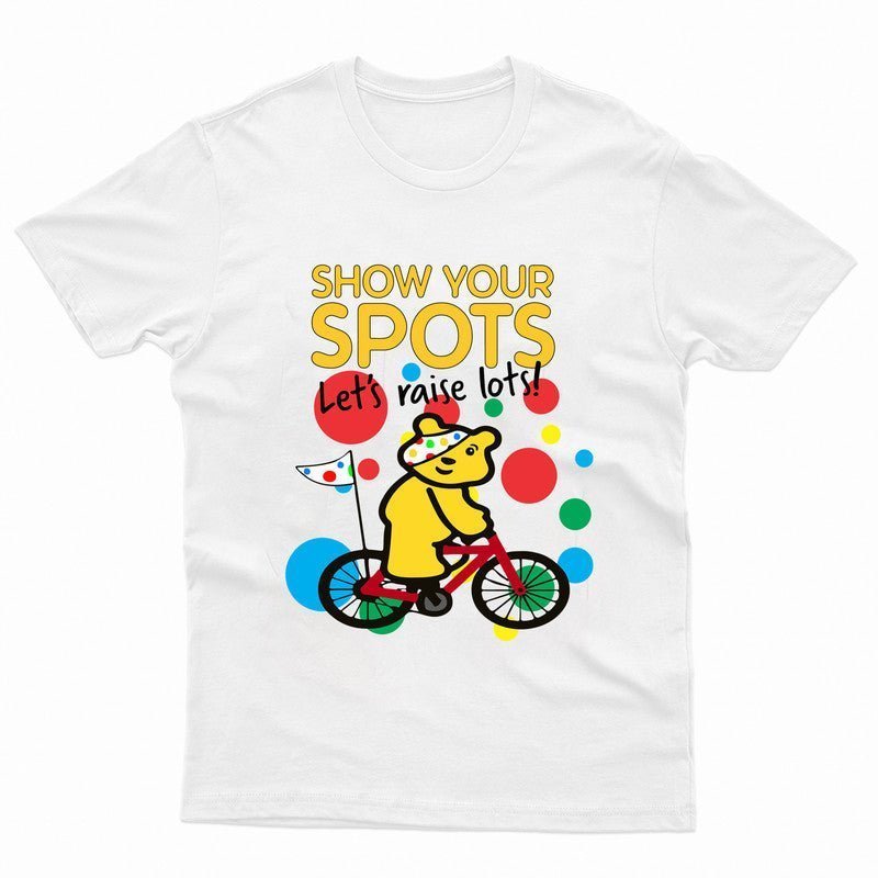 Pudsey Bear Spotty 2024 Kids T-Shirt Children In Need School Charity Gift Tee - TheMonkeyTees