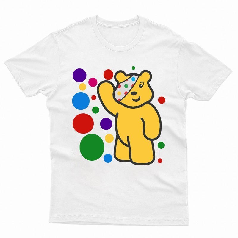 Spotty Day 2024 Kids T Shirt Pudsey Bear Children In Need Boys Girls Tee Top - TheMonkeyTees