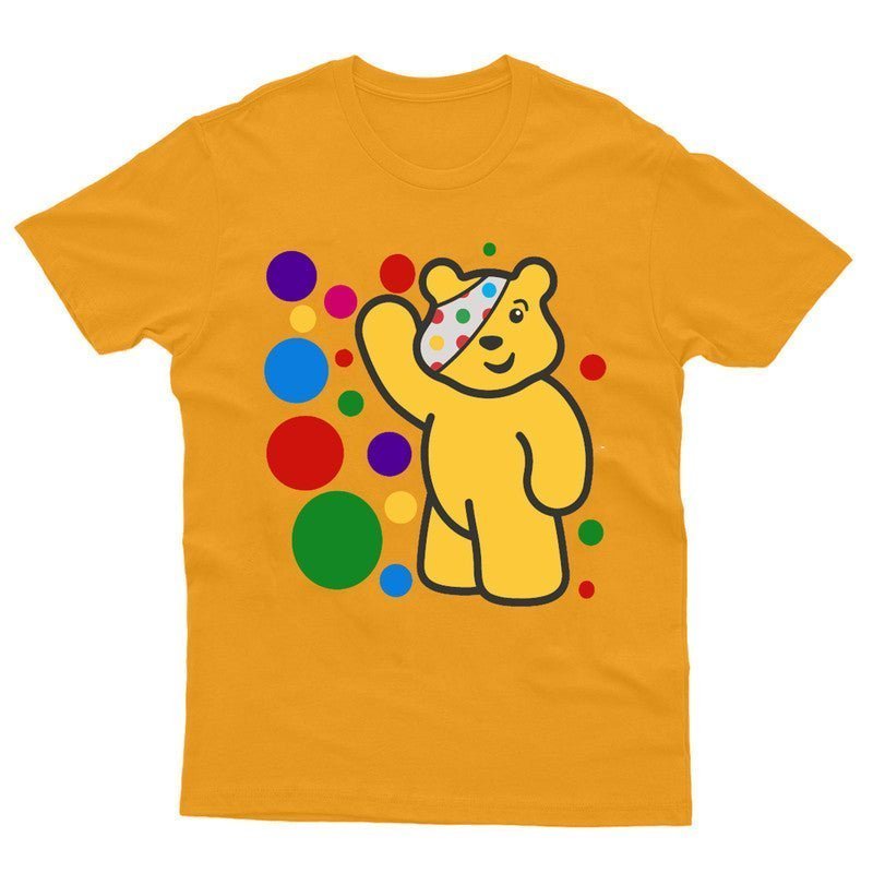 Spotty Day 2024 Kids T Shirt Pudsey Bear Children In Need Boys Girls Tee Top - TheMonkeyTees